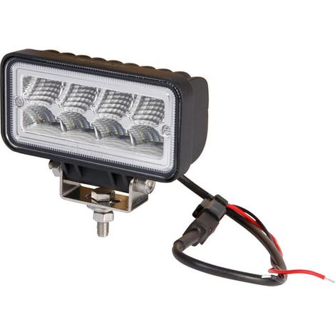 LED-Arbeitsleuchte, 12 W, 1136 lm, rechteckig, 9/36 V, mit Deutsch 2-Pin-Stecker, diffuses Licht, 8 LEDs, Kramp LA10095 (1/5)