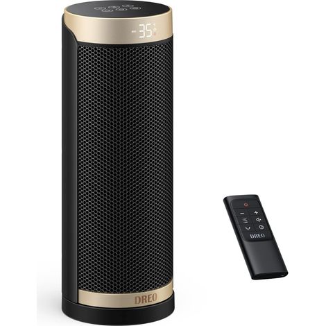Chauffage d'appoint, électrique, céramique, PTC1800 W, Télécommande, Protection anti-basculement et anti surchauffe, Minuterie 1-12 h, 70° Oscillation, Solaris Slim H3 (1/5)