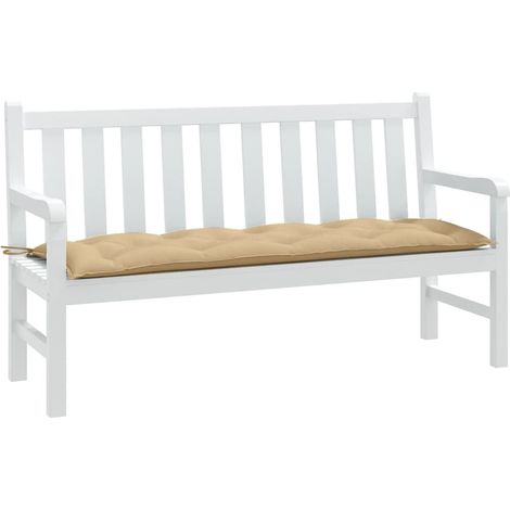 Gartenbank-Auflage Melange Beige 150x50x7 cm Stoff