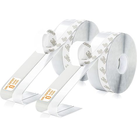 Striscia sigillante, guarnizione per porta, 2 rotoli da 12 metri, striscia autoadesiva in silicone (35 mm) (1/4)