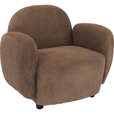 [NEUWERTIG] Sessel HHG-709, Lounge-/Relax-/Cocktailsessel Polstersessel, Stoff/Textil Chenille (330 g/m²) Öko-Tex braun