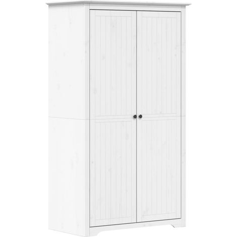 Wardrobe BODO White 101x52x176.5 cm Solid Wood Pine vidaXL