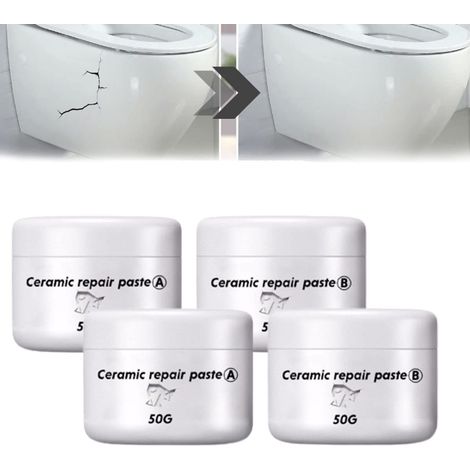 Pâte de réparation de carreaux de céramique à séchage rapide 2 pièces, agent de réparation d'espacement de porcelaine en céramique imperméable(100g) (1/5)