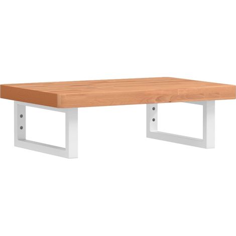 Maison Exclusive - Waschbeckenregal Wandmontage Stahl und Massivh (1/5)