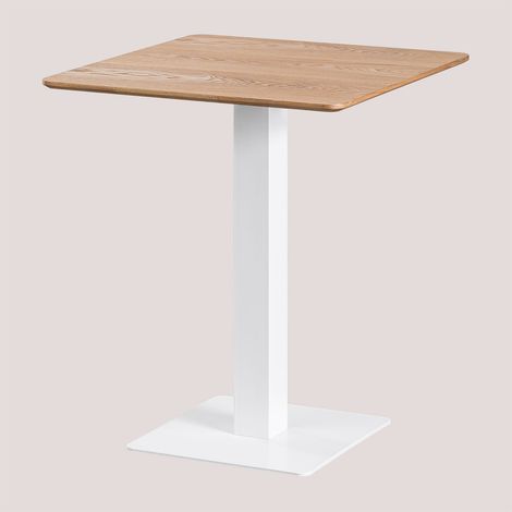 SKLUM Quadratischer Bistrotisch aus Eschenfurnier Espresso  &x2194&xFE0E 60 cm                                 