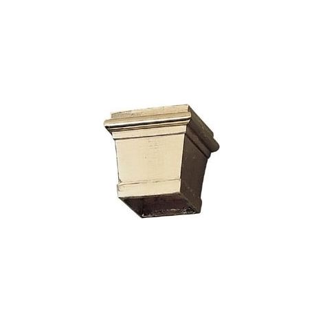 Sabot carré en laiton poli – Hauteur 32,5 mm – Sections 20 mm et 25 mm – Accessoire décoratif pour meubles – Fosun (1/2)