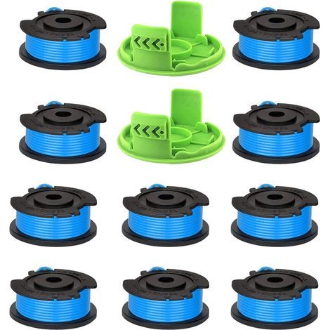 Bobine de fil pour débroussailleuse Greenworks - Bobine de fil unique pour débroussailleuses à gazon de 1,65 mm - Bobine de fil de rechange pour débroussailleuse 24 V Greenworks Series (10 + 2) (1/5)