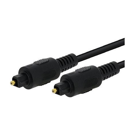 Cordon Fibre optique TOSLINK Mâle / Mâle 1 mètre (1/4)