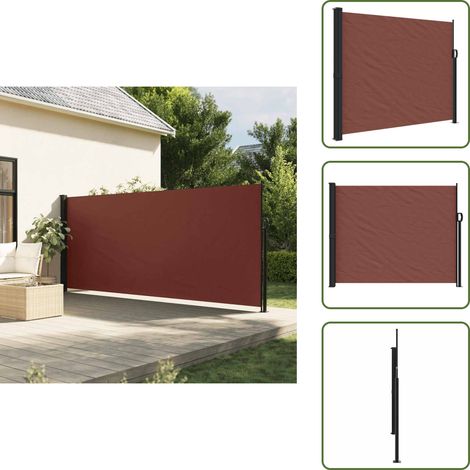 Seitenmarkise Ausziehbar Braun 160x600 cm - Seitenmarkise - Gartenschatten - Sonnenmarkise - Balkonabdeckung - Terrassenüberdachung