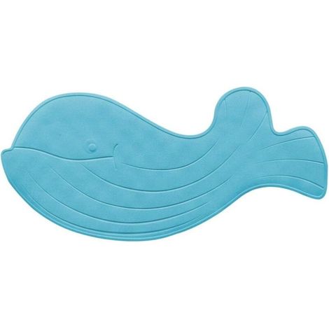 Tapis de Bain antidérapant pour Enfants, Tapis de Douche en Caoutchouc, sans Odeur, Durable, antibactérien, résistant à la moisissure, Lavable en Machine, Motif Baleine (Blue)-Fei Yu (1/5)