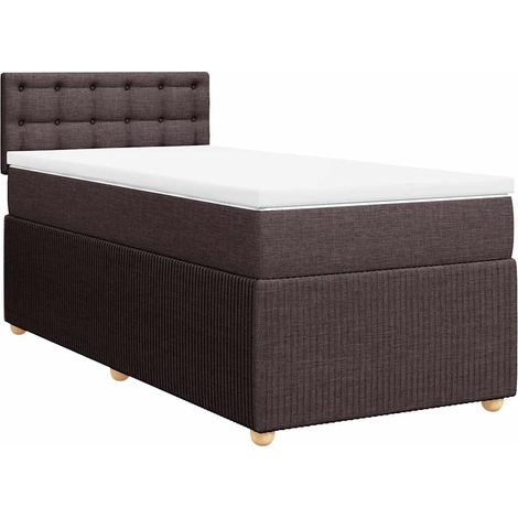Maison Exclusive - Boxspringbett mit Matratze Dunkelbraun 90x190