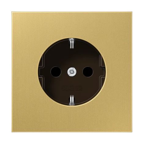 Jung Toma de corriente SCHUKO®, 16 A 250 V , Serie LS, latón classic ME 1520 C