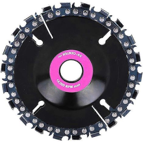 Disque à chaîne professionnel de 4 pouces pour meuleuse d'angle avec 228 dents en carbure pour les projets de sculpture et de façonnage du bois (1/5)