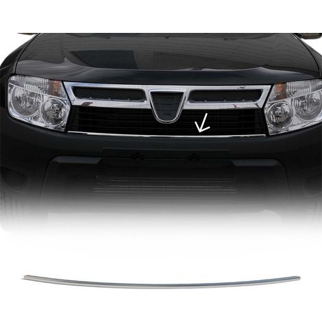 Garniture de Pare-chocs Avant Compatible avec Dacia Duster 2010 à 2012, Moulure Bande en Acier Inoxydable Argent