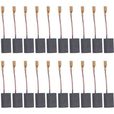 Juego de escobillas de carbón, 20 herramientas eléctricas para secador de pelo, licuadora, cortapelos, accesorios para taladro eléctrico de mano 6x8x13mm / 0.24x0.31x0.51in