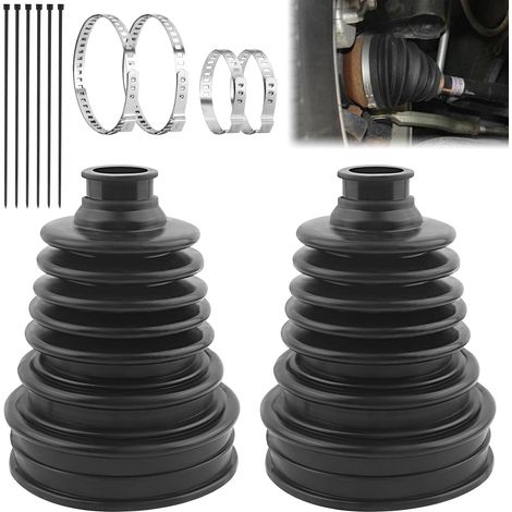 Set universel 2 pcs Soufflet de cardan en silicone flexible – Kit Soufflet de cardan universel pour joint homocinétique, compatible avec cardan avant gauche, avec colliers en acier inox (1/5)