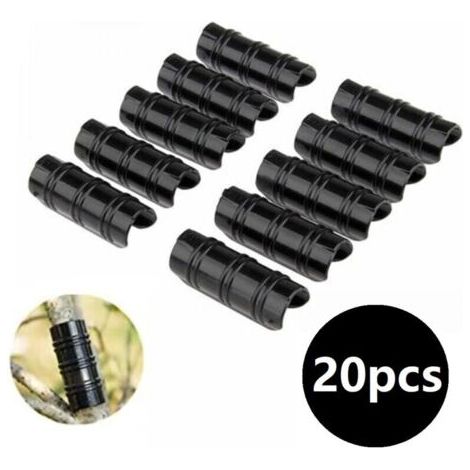 Lot de 20 serre clips 19mm – Fixation bâches et filets sur tubes 19-20mm – Matériau ABS résistant aux intempéries – Pour serres et jardins - 20pcs