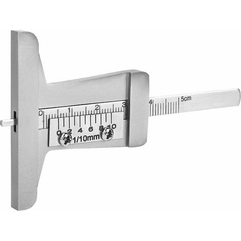 Jauge de profondeur de sculpture de pneu 0-10 mm, précision 0,1 mm, en acier inoxydable, pour voiture, camion et moto (1/5)