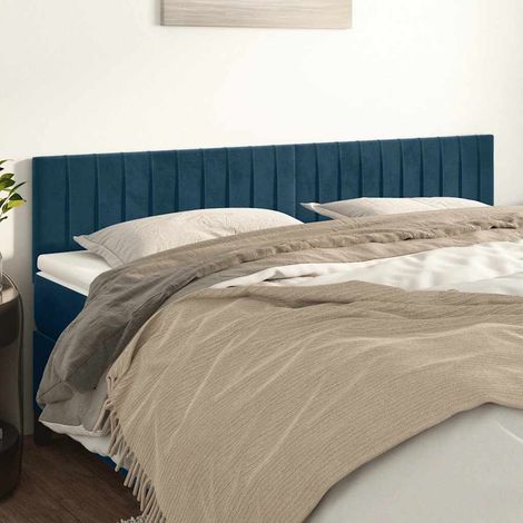 Têtes de lit Bleu foncé 180 x 5 x 78/88 cm Velours (1/5)