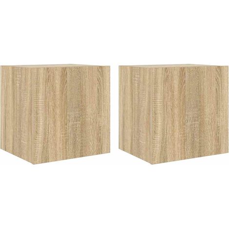 Maison Exclusive - TV-Wandschränke mit LED-Leuchten 2 Stk. Sonoma (1/5)