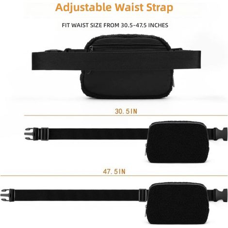 Sac banane en polaire LULU, mini pochette de sport pour téléphone portable unisexe le fitness (1/5)