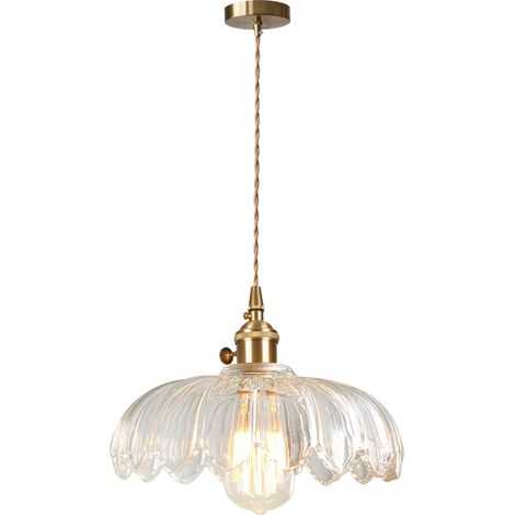 Plafonnier D'Intérieur Vintage Suspension Luminaire En Verre Lustre Rétro Moderne