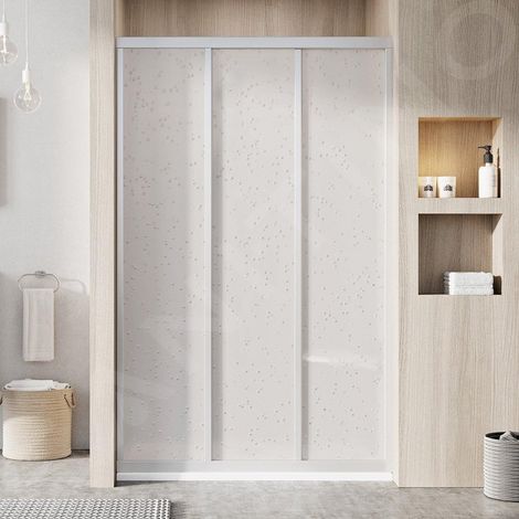 Ravak Supernova - Porte de douche en trois parties ASDP3-100, 97-101 cm, satin/Pearl 00VA0UR211 (1/4)