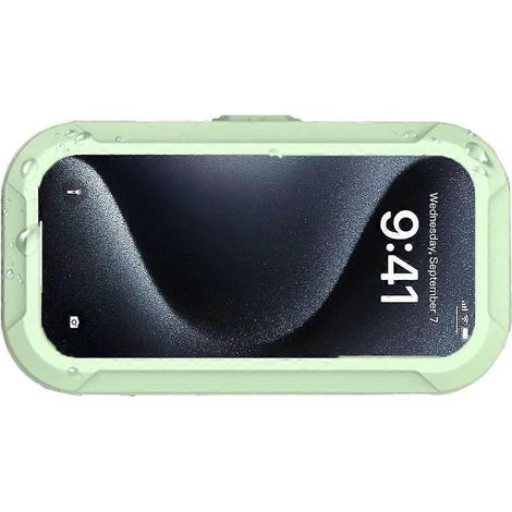 Étui de téléphone universel étanche pour salle de bain/douche, support mural L6P8 vert (1/5)