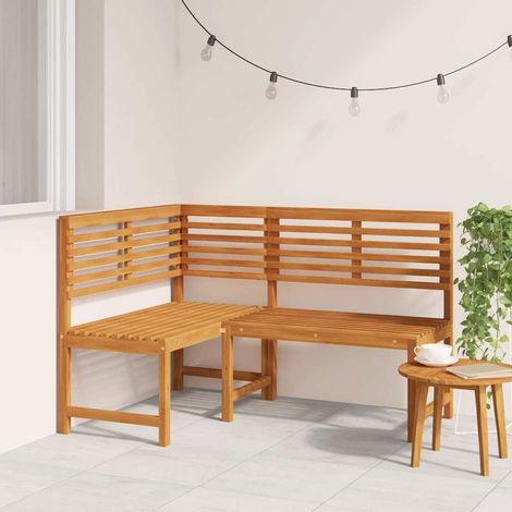vidaXL Banc d'angle de jardin 140 cm Bois solide d'acacia (1/5)