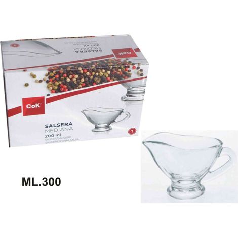 Salsiera olio aceto in vetro grande 300 ml con manico