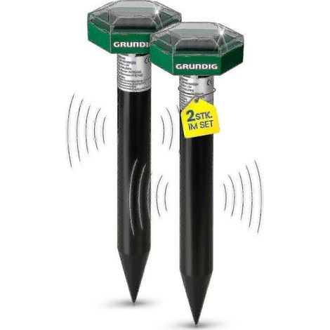 Répulsif anti-campagnols, lot de 2, rayon d'action, repousse les campagnols et les taupes, alimentation solaire (1/5)