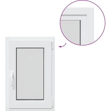 Ventana de sótano RISOR 40 x 80 cm PVC y vidrio vidaXL (1/5)