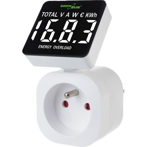 Contador de energía GreenBlue blanco 16 cm 3680 vatios (1/3)