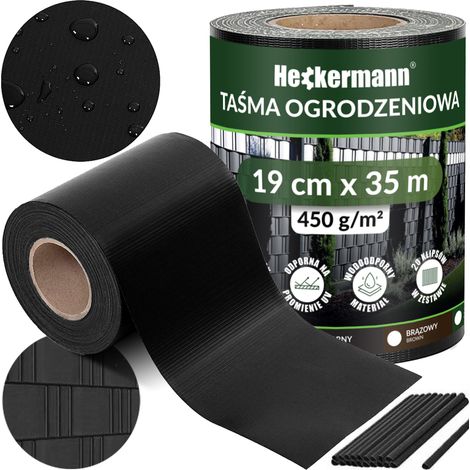 Heckermann Zaunband 19 cm x 35 m - Schwarz