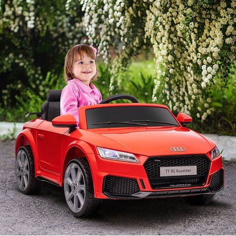 Coche eléctrico infantil 12V con mando a distancia 2,4G, USB/MP3, LED, rojo, 3-5 años (1/5)