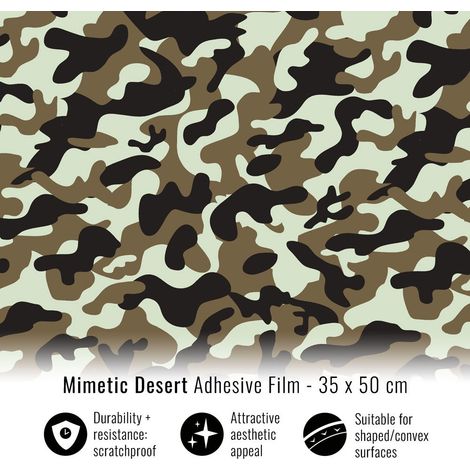 Pellicola Adesiva per Wrapping Mimetic Desert - Dimensione: 35 X 50 CM