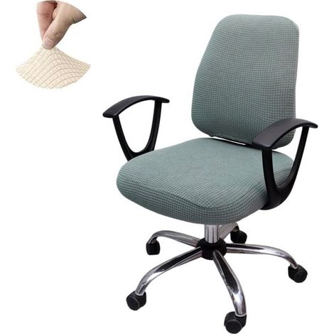 Funda silla oficina (modelo dividido), silla ordenador, silla giratoria, lavable silla oficina, silla giratoria ordenador (Silla no incluida) (1/5)