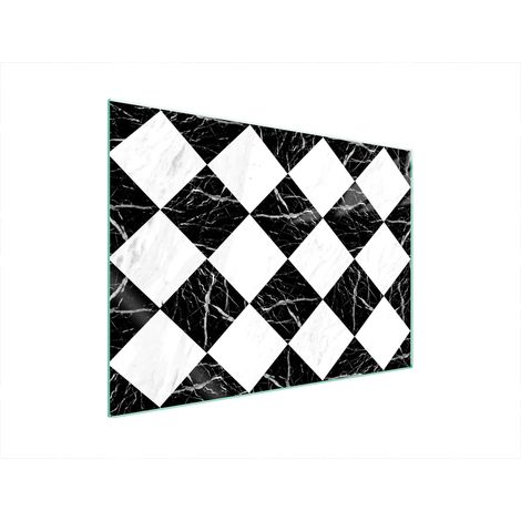PLAQUE DE PROTECTION EN VERRE POUR POÊLE 70x52 MOSAÏQUE (1/5)