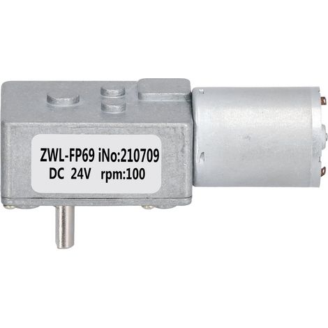 Moteur à engrenage 24V, couple élevé, réducteur de vitesse électrique, boîte d'engrenages, moteur 100 tr/min (1/5)