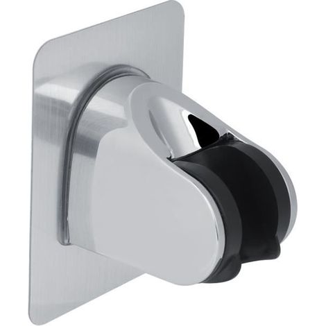 Base de support de support de tête de douche autocollante chromée réglable (1/4)
