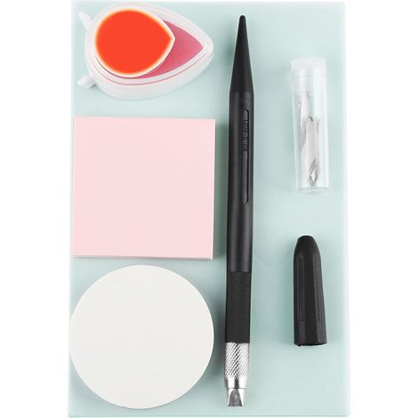 Kit de Sculpture de Tampon en Caoutchouc DIY Outils Créatifs pour Gravure Manuelle (1/5)