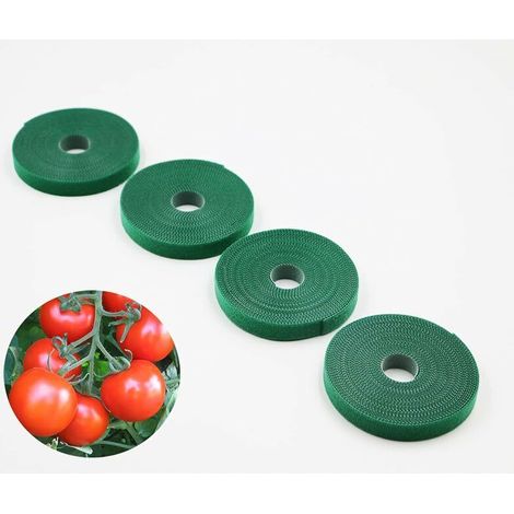 Bande de Fixation pour Plantes,Cravates de Jardin,Lien de Plante Réutilisable, Cravates de Plante Douces Supports de Plante,Longueur 5m x 4pcs (1/5)