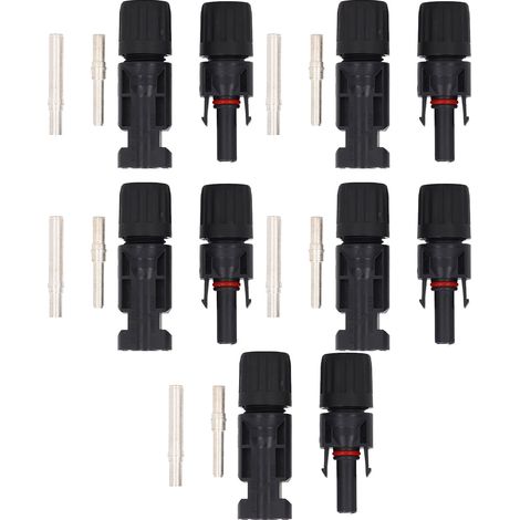 Connecteur solaire étanche IP67 5 paires mâle femelle, fiche câble panneau photovoltaïque 1000V 45A haute tension (1/5)