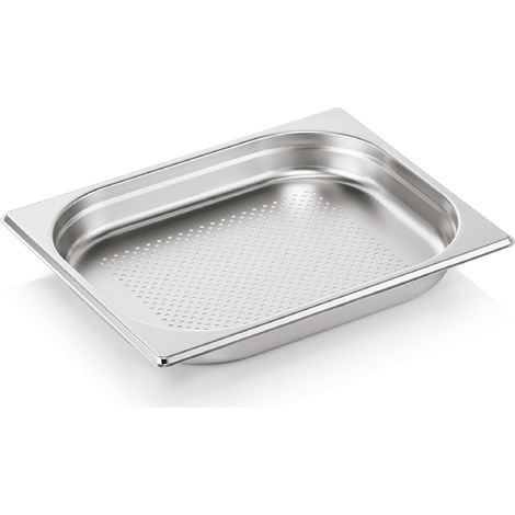 Bac inox perforé fond GN 1/2 H 40 mm 2 ltr GN ESSENTIALS - Was Germany