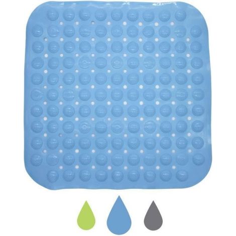 Blue,47x47 cm/18.5x18.5in Cresitch Tapis De Douche, Tapis De Baignoire AntidéRapant, Tapis Baignoire avec Ventou ANTI-DERAPANT BAIN (1/5)