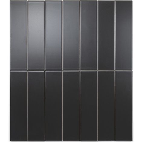 Carrelage Mur Ceramic Connection Black Mate 7,5x30