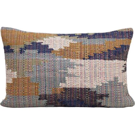 Housse de coussin en Tissage de tissus recyclés  MARVIN (1/5)