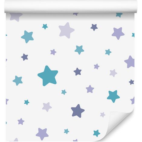 Carta da parati con stelle multicolori per soggiorno e camera da letto, 50x1000 cm (1/5)