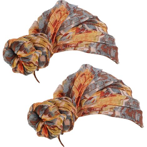 Turban Élastique - Bandeau Pour Cheveux Longs - Foulard Torsadé Pour Femme - 1 Pièce (1/5)