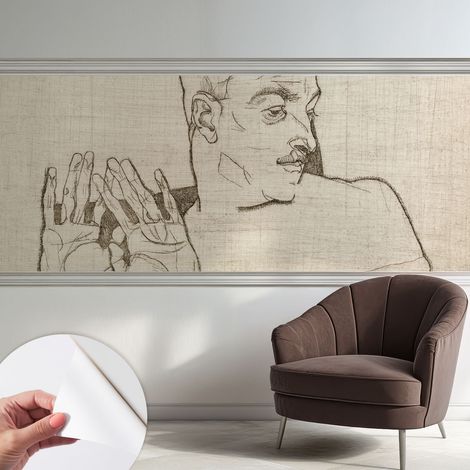 Papier peint adhésif autocollant pour salon chambre à coucher tendance et originale Personnage expressif 250x104 cm (1/5)